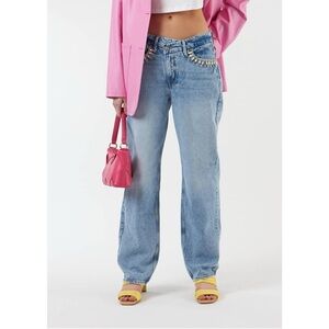 Good American 90s straight jeans with Crystal pockets